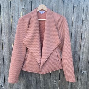 BB Dakota. Open Front, Moto Style Sweater Jacket. Women Size M.